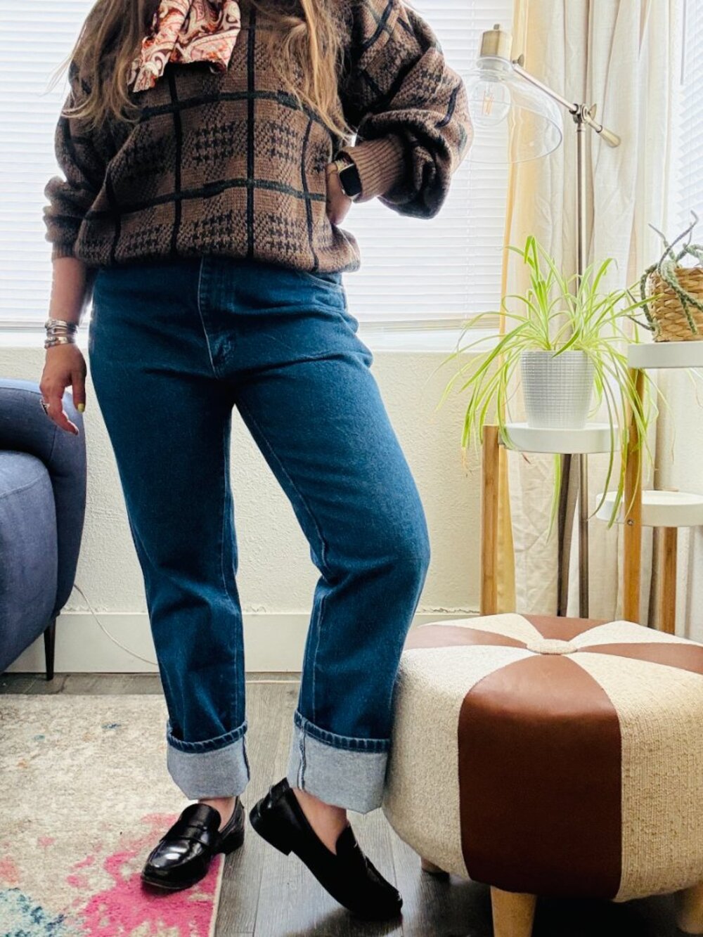 Vintage 90s Rustler High Waist Straight Leg Denim Blue Jeans | Size 31 X 30 - Picture 11 of 12